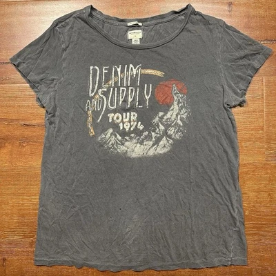 Camisa De Colección Ralph Lauren Denim & Supply Mujer S Gris Relaxed Tour 74 Thrashed Foto 1 de 4