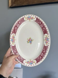 Homer Laughlin~G44N6 Vtg. Made In The USA Floral Oval Platter Plate - Picture 1 of 4