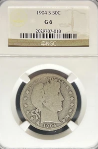 1904-S Barber Half Dollar G6 NGC (#PA2029787018) - Picture 1 of 2
