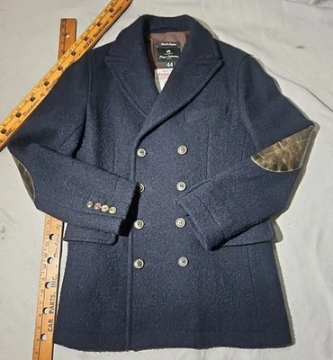 Nigel Cabourn Jacket Mens 44 Blue England Harris Tweed Hunting Peacoat Military  - Image 1 of 4