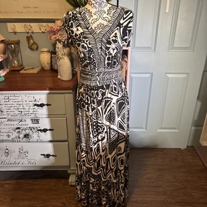 Soft Surroundings Black And White Maxi Dress Sz Petite Small. Boho. - Picture 1 of 9