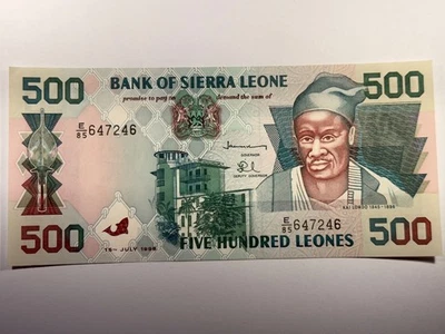 1998 Sierra Leone 500 Leones P23 UNC Banknote SPC1396 - Image 1 of 2