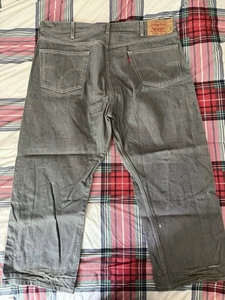 Levi's 501 XX Men's 44x30 Gray Denim Jeans Button Fly Straight Leg Used - Picture 1 of 17