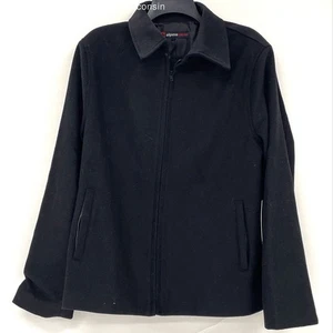 NWT Alpine Swiss Black Wool Blend Full Zip Jacket Men’s Sz M - Picture 1 of 4