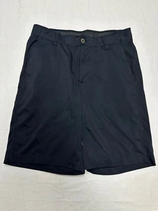 UNDER ARMOUR Men’s Size 32 Shorts Loose Heat Gear Black Stretch Flat Front Golf - Picture 1 of 7