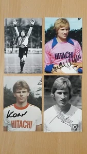 4 Autogrammkarten HSV Hamburger SV M. Kaltz, R. Kargus, A. Karow, F. Keller - Bild 1 von 2