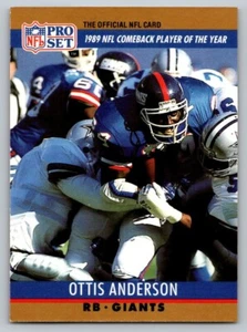1990 Pro Set #7 Ottis Anderson New York Giants - Picture 1 of 2