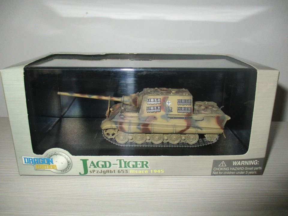 CARROARMATO JAGD TIGER spzJgabt 653 ALSACE 1945 N.60014 DRAGON SCALA 1/72 - Immagine 1 di 1