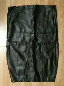 Asos Black Faux Leather Pencil Skirt - Size 8 - Picture 1 of 3