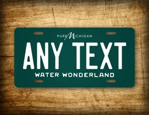 Michigan Dark or light Green Water Wonderland Custom 6x12 License Plate - Picture 1 of 10