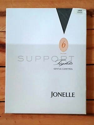 Vintage Jonelle Nylon Support Tights 1990s - L Pewter - Image 1 of 2