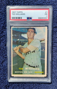 1957 Topps #1 Ted Williams PSA 1 Boston Red Sox HOF Baseball Card