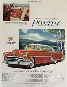 1954 Pontiac automobile Americas First Low Cost Luxury Car GM Corp VTG Print Ad - Picture 1 of 1