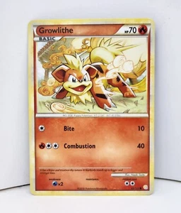 Pokemon Growlithe = 65/123 - Heartgold & Soulsilver Base Set - Common - VLP - Picture 1 of 2
