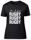 It's all about Rugby Fitted Womens Ladies T Shirt