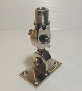 Sea Dog 》 Heavy Duty Adjustable Stainless Steel Ratchet • VHF Antenna Base Mount - Picture 1 of 8