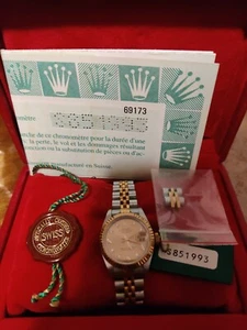 ROLEX - Gold & SS Ladies DateJust Champagne Jubilee Diamond - 69173 - Picture 1 of 4