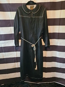 Excellent Vintage C E Ward Co Costume Ceremonial Black Robe Wizard Cosplay - Picture 1 of 10