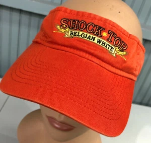 Gorra de béisbol Shock Top belga blanca cerveza naranja visera - Imagen 1 de 5