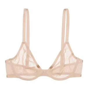 Sujetador con aros transparente marfil malla The Plunge CUUP 36F 126410 NUEVO SIN ETIQUETAS - Imagen 1 de 6