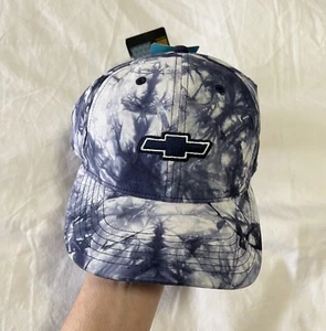 Chevrolet Embroidered Chevy Bowtie Baseball Cap Adjustable Hat Blue Tie Dye NWT - Picture 1 of 7