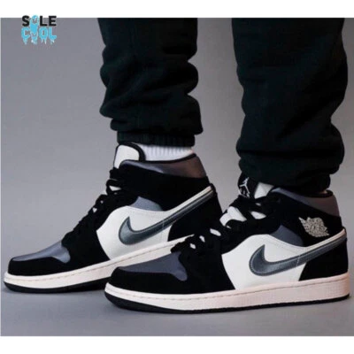 Zapatillas Nike Air Jordan 1 AJ1 Mid SE Gris Satinado Humo 852542-011 Foto 1 de 4