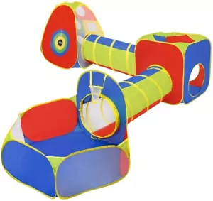 Kinder-Spielzelt mit Tunnel Spielhaus 5 Teile Kinderzelt Indoor Outdoor - Bild 1 von 11