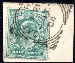 1902 Sg 216 ½d blue green with Caerphilly Squared Circle (Type I) Cancellation - Picture 1 of 1