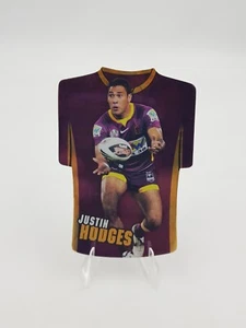 Justin Hodges JDC 7 Jersey Die Cut Brisbane Broncos 2009 Select NRL Card - Picture 1 of 2