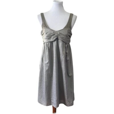 Bailey 44 Mujer 8 Plateado Metálico Seda Forrado Vestido Fiesta Boda Invitada Verano Foto 1 de 4