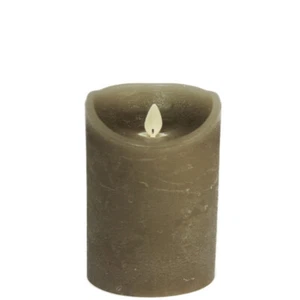LED Candele IN Vera Cera con Timer Flackender Cerino Grigio Talpa Altezza 10cm - Foto 1 di 1