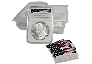 10er-Pack Münzplatte Display Halter 38 mm für Morgan, Peace, IKE Silber Dollar Etiketten - Bild 1 von 4