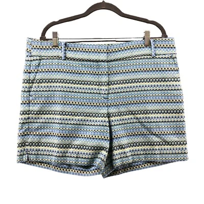 Ann Taylor Loft The Riviera Short Blue Printed Boho Womens Size 14 Multicolor - Image 1 of 4