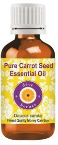 Deve Herbes Pure Carrot Seed Essential Oil (Daucus carota) Steam Distilled
