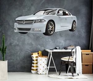 3D Pure White Auto G072 Car Wallpaper Mural Poster Transport Wall Stickers Honey - Imagen 1 de 5
