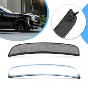 Pair White Lamp Front LED Side Marker Lights Smoke For Chrysler 300 2015-2023 - Picture 1 of 24