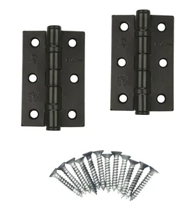 Internal Door Hinges Ball Bearing Fire Doors 3 inch 75mm Suit Pair & SCREWS - Picture 1 of 17