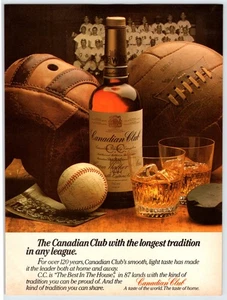 1983 SPORTS CANADIAN CLUB WHISKY Vintage 8"X11" Magazine Ad 1980's HTN-20 - Picture 1 of 1
