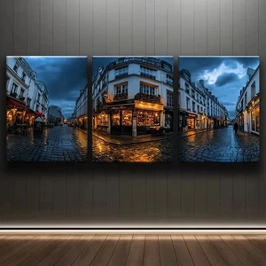 Arte de pared de arquitectura de edificios antiguos 3 piezas enmarcado 50x70 cm - Imagen 1 de 2