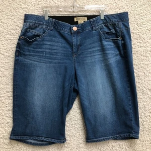 Pantalones Cortos Democracy 22W Mujer Azul Ab Technology Bermudas Tiro Alto Informal Jean - Imagen 1 de 10