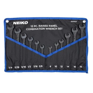 03582A Combination Wrench Set, 12 Pc Raised Panel Combo Wrenches Set, Metric ... - Foto 1 di 4