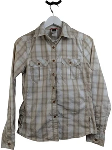 The North Face Women's Plaid Button-Up Shirt Beige Long Sleeve - Size S - Picture 1 of 10