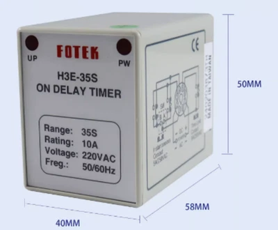 Fotek H3E-35S H3E35S Timer 35S 10A 220VAC Brand - Image 1 of 2