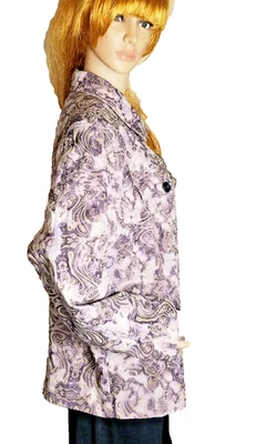 Chaqueta Brocado Paisley Analogy - Estilo Blazer Abotonado - Para Mujer Talla 1X Foto 1 de 4