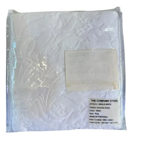 The Company Store White Brussel Sham King Size Pillow Case 1 Piece New - Picture 1 of 8