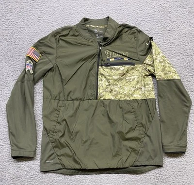 Suéter para mujer Los Angeles Rams verde mediano camuflaje saludo al servicio Nike Shield Foto 1 de 4