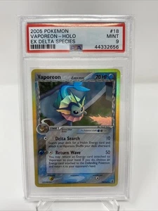 POKEMON EX DELTA SPECIES VAPOREON #18 RARE HOLO FOIL CARD PSA 9 MINT 18/113 - Picture 1 of 2
