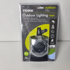 Temporizador enchufable para iluminación exterior TORK 642E, 2 tomas de corriente, conectado a tierra/exterior nuevo - Imagen 1 de 5