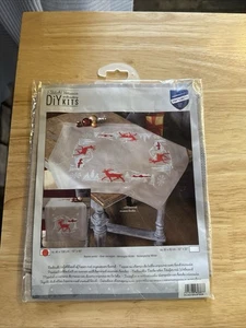 Kreuzstich Set Vervaco Tischläufer gestempelt 16"X40" Weihnachten Urlaub Wichtel - Bild 1 von 2