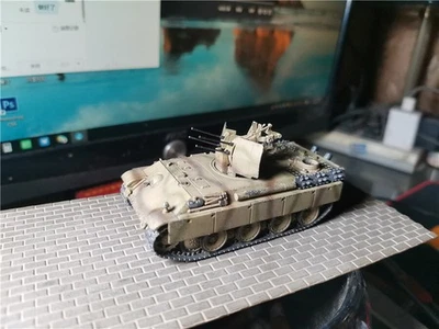 Tanque Panzer V Panther alemán 1/72 Segunda Guerra Mundial con modelo militar antiaéreo FLAK38 Foto 1 de 4